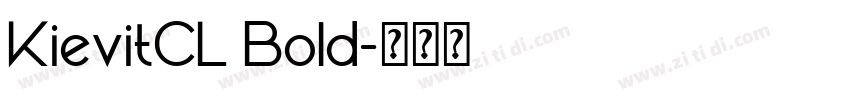 KievitCL Bold字体转换 KievitCL Bold字体转换